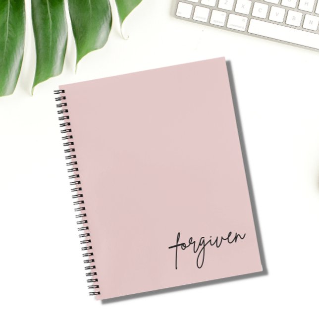 Carnet Personalisé Pardonné Minimaliste Blush Christian (Créateur téléchargé)