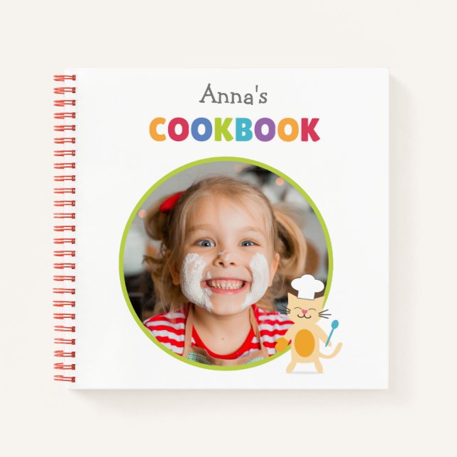 Carnet Personalised Kids Cookbook (Your Photo)  (Devant)