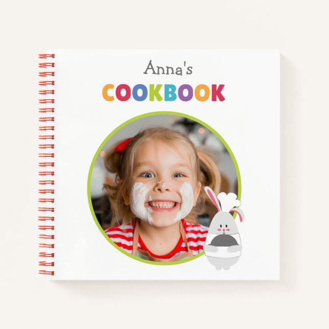Carnet Personalised Kids Cookbook (Your Photo)  (Devant)