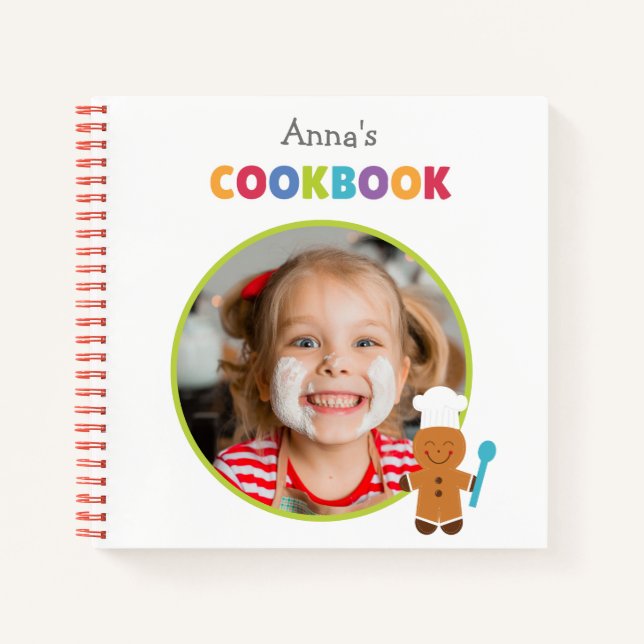 Carnet Personalised Kids Cookbook (Your Photo)  (Devant)