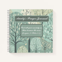 Personalised Notebook - Pastel Green Forest