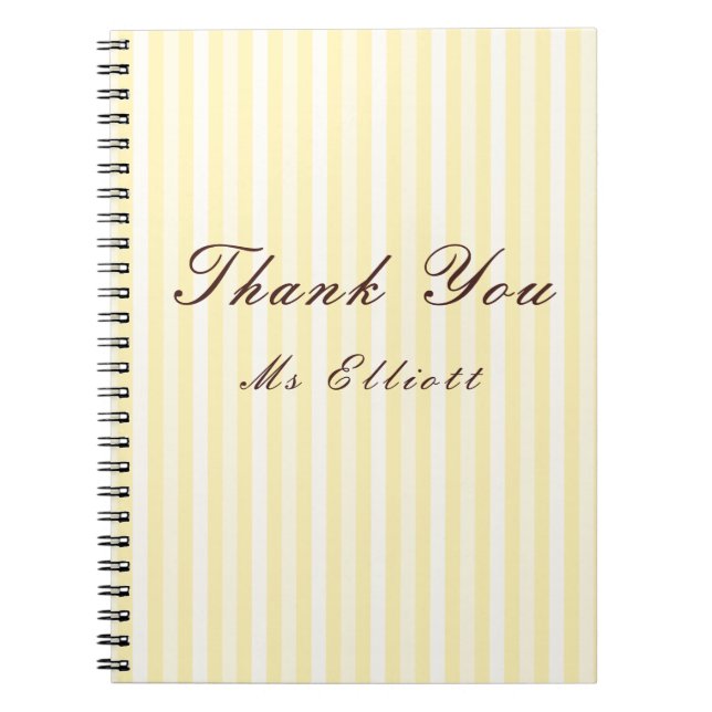 Carnet Personalised Thank You Teacher Notebook  (Devant)