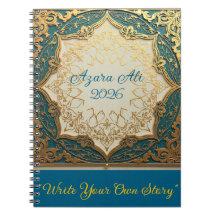 Personalized 2026 Floral Spiral Notebook