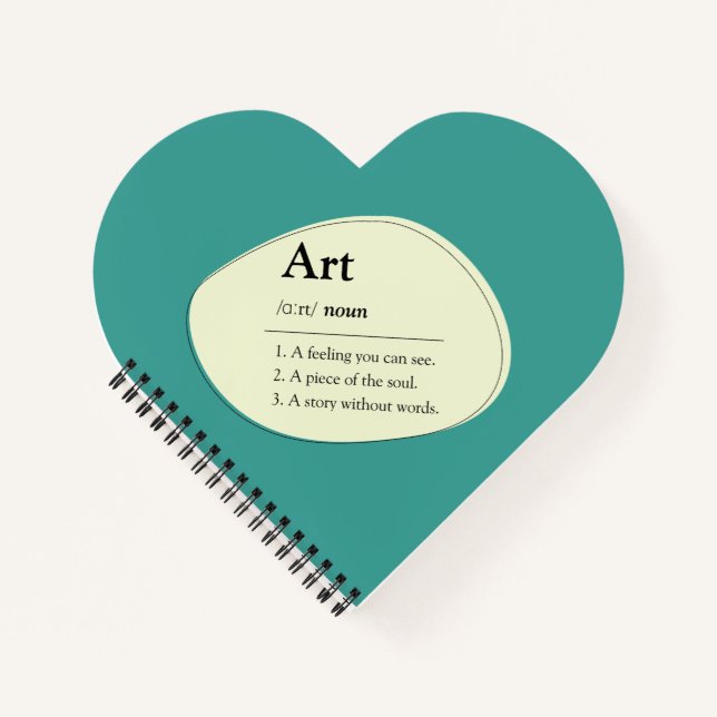 Carnet Personalized Art Dictionary Style Heart Sketchbook (Devant)