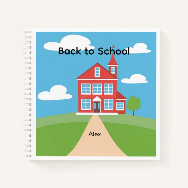 Carnet Personalized Back to School Notebook with Building (Devant)