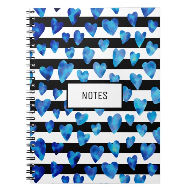 Carnet Personalized Blue Heart (Devant)