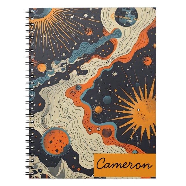 Carnet Personalized Celestial Notebook – Custom Name (Devant)