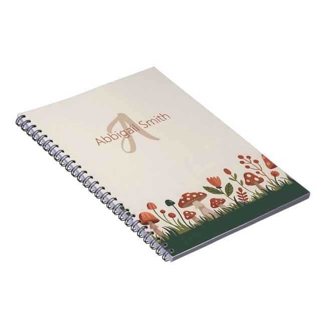 Carnet Personalized Cozy Woodland Mushrooms (Côté Droit)