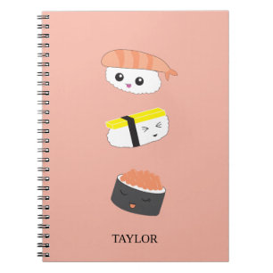 Carnet Personalized Cute sushi illustration