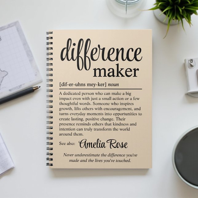 Carnet Personalized Difference Maker Definition (Créateur téléchargé)