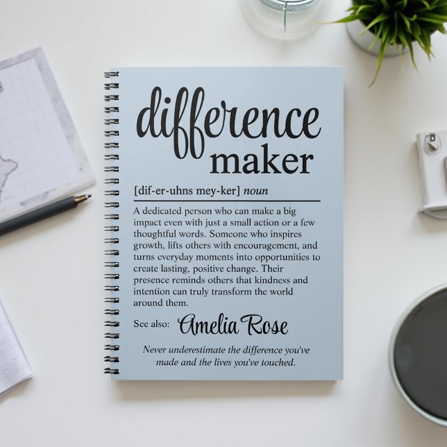 Carnet Personalized Difference Maker Definition Thank You (Créateur téléchargé)