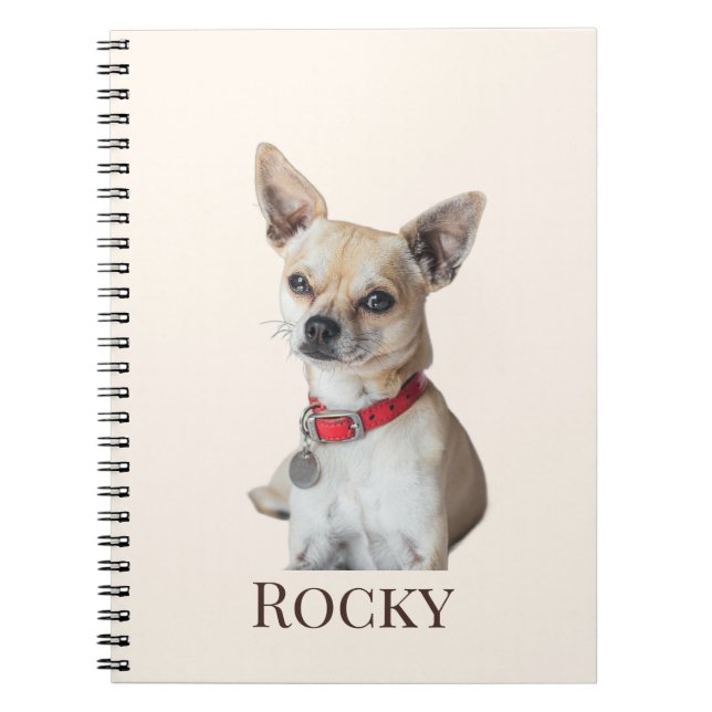 Carnet Personalized Dog Photo | Custom Pet Name  (Devant)