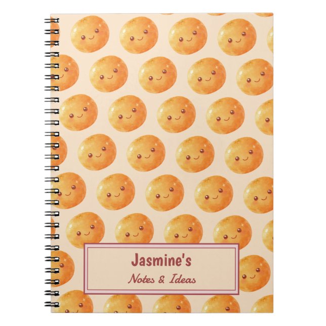Carnet Personalized Dreams Come True Lucky Orange Pattern (Devant)