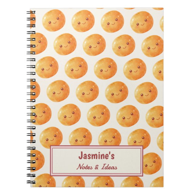 Carnet Personalized Dreams Come True Lucky Orange Pattern (Devant)