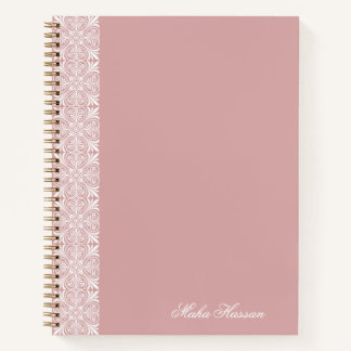 Carnet Personalized Dusty Rose Geometric Floral Print