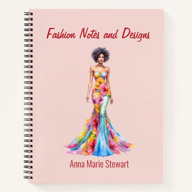 Carnet Personalized Fashion Sketch Book (Devant)