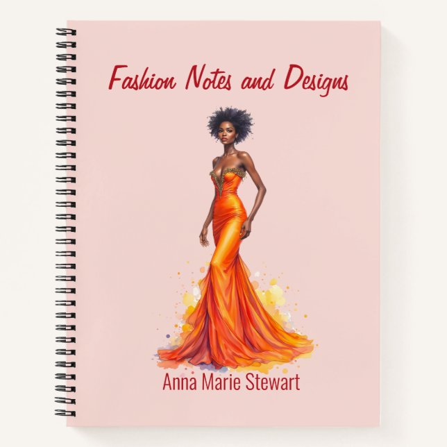 Carnet Personalized Fashion Sketch Book (Devant)