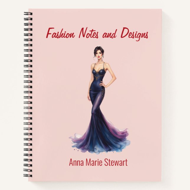 Carnet Personalized Fashion Sketch Book (Devant)