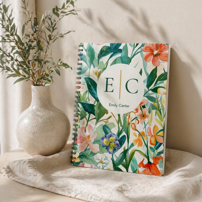 Carnet Personalized Floral Name (Créateur téléchargé)