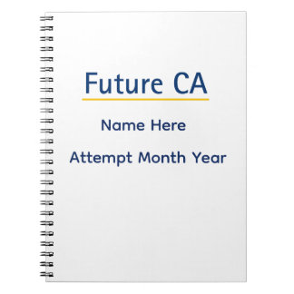 Carnet Personalized Future CA Notebook – Custom Name Exam