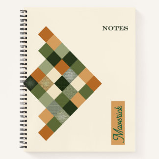 Carnet Personalized Geometric Notebook – Earth Tone