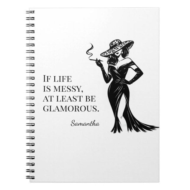 Carnet Personalized Glam Style Quote Design  (Devant)