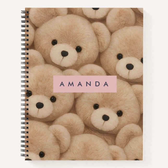 Carnet Personalized Kawaii Plush Teddy Bear (Devant)