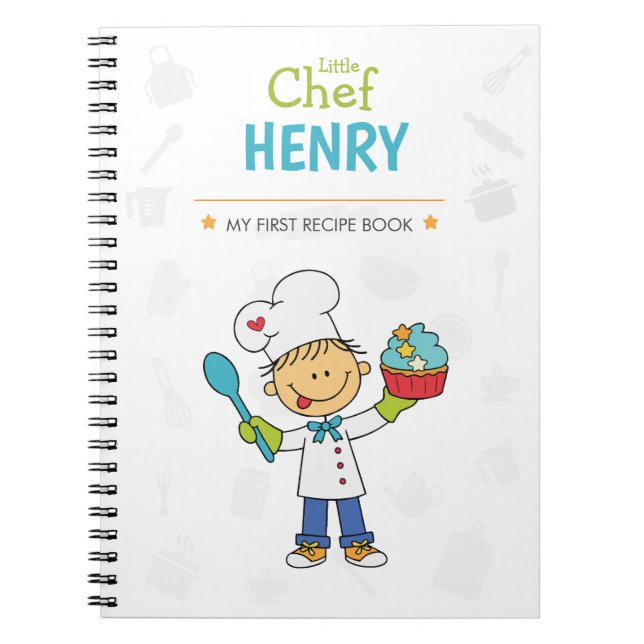 Carnet Personalized Kids Recipe Notebook (Devant)