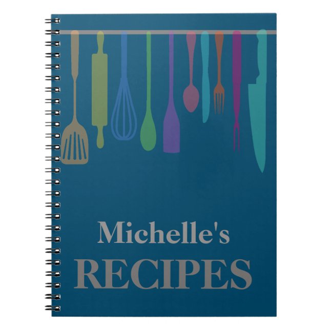 Carnet Personalized kitchen utensils recipe (Devant)