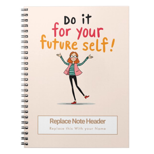 Carnet Personalized Motivational Notebook (Devant)