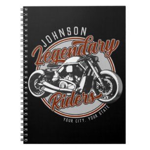 Carnet Personalized Motorcycle Legendary Rider Biker