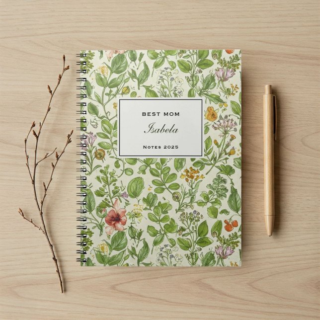 Carnet Personalized Notebook for Moms, Unique Floral  (Créateur téléchargé)