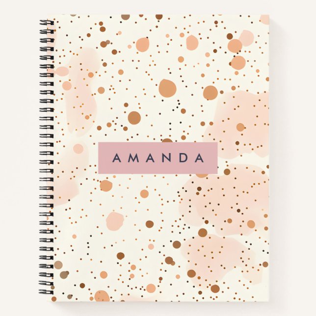 Carnet Personalized Pastel Confetti Dot Style (Devant)