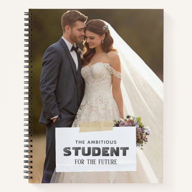 Carnet personalized photo and name notebook (Devant)