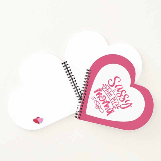Carnet Personalized Pink heart Spiral Notebook (Intérieur)