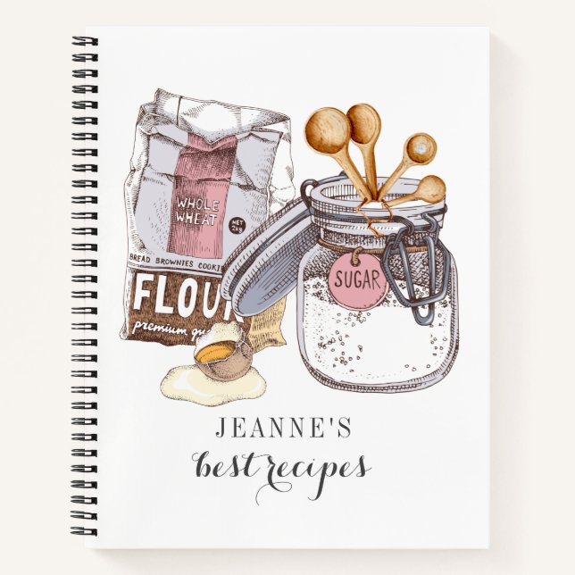 Carnet Personalized Recipes 3 Ring Binder (Devant)