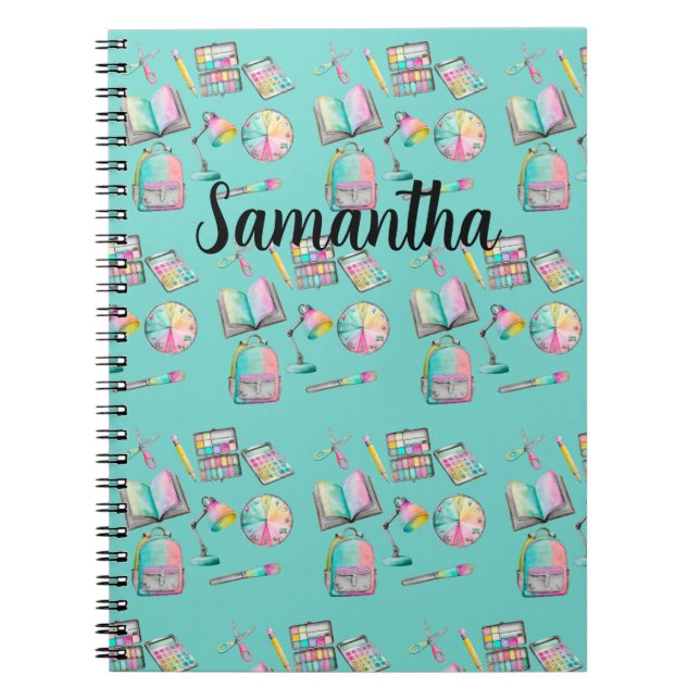 Carnet Personalized School Supplies Spiral Notebook  (Devant)