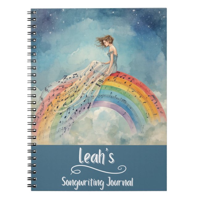 Carnet PERSONALIZED Songwriting Journal, Spiral Bound (Devant)