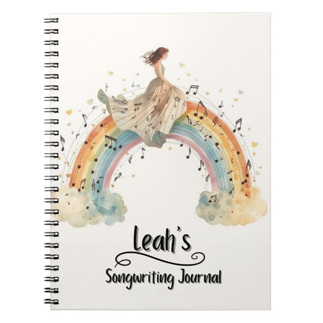 Carnet PERSONALIZED Songwriting Journal, Spiral Bound (Devant)