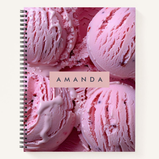 Carnet Personalized Sweet Purple Ice Cream Dream (Devant)