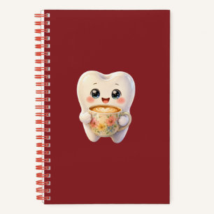Carnet Personnage Kawaii amateur de café et de soins dent