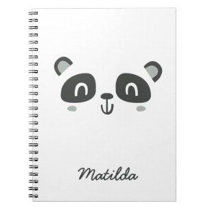 Carnet Personnage mignon panda pour enfants