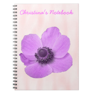 Carnet Personnalisable Anémonique Rose