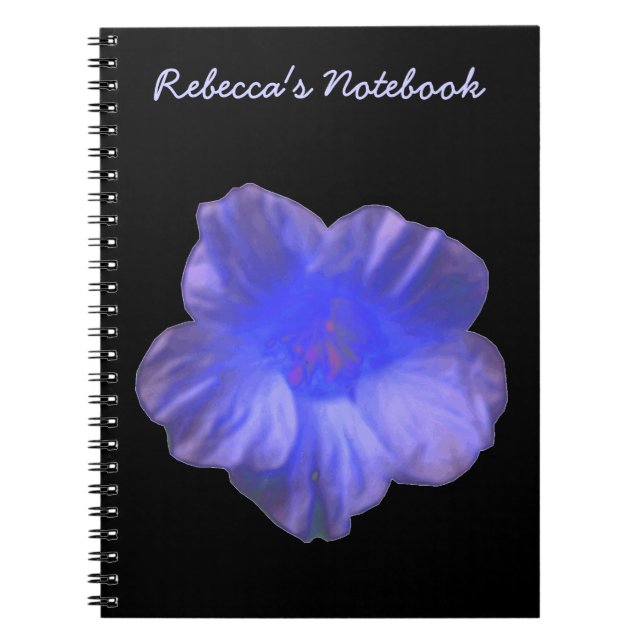 Carnet personnalisable Blue Nasturtium Flower (Devant)