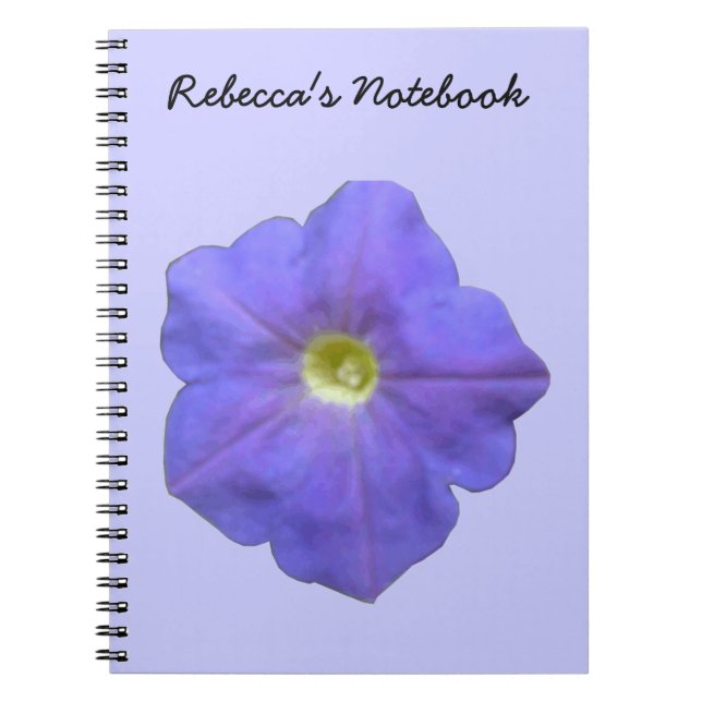 Carnet personnalisable Blue Petunia (Devant)