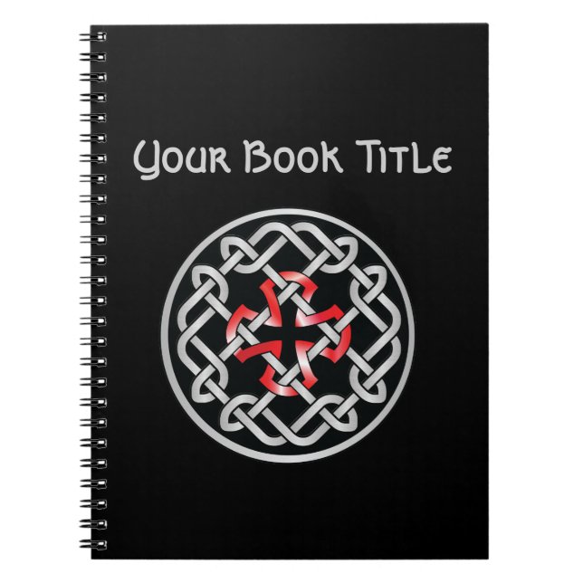 Carnet Personnalisable Celtic Knot Red Metallable (Devant)