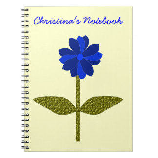 Carnet personnalisable Daisy Ocean Blue