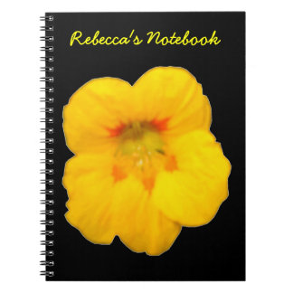 Carnet Personnalisable de Nasturtium Jaune