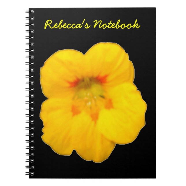 Carnet Personnalisable de Nasturtium Jaune (Devant)