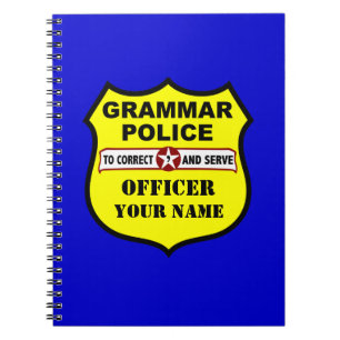 Carnet personnalisable de police de grammaire